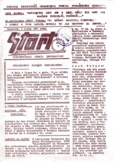 Start: Zielonogórski serwis informacyjny MKZ NSSZ "Solidarność", nr 13, czwartek (16 lipca 1981 roku)