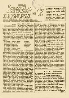 Solidarność Krośnieńska, nr 17 (19 maja 1981 roku)
