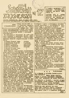 Solidarność Krośnieńska, nr 20 (31 lipca 1981 roku)