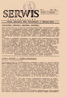 Serwis Informacyjny: Zarząd Regionalny NSZZ "Solidarność" w Zielonej Górze, nr 3 (piątek 4 września 1981)