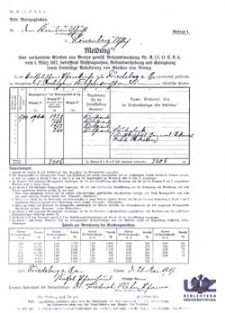 Meldung über vorhandene Glocken aus Bronze gemäß Bekanntmachung