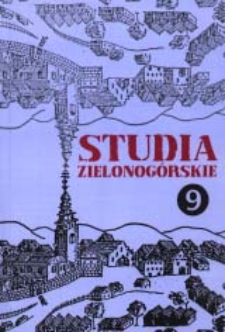 Studia Zielonogórskie: tom IX