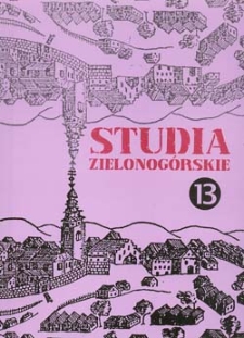 Studia Zielonogórskie: tom XIII