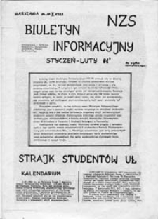 Biuletyn Informacyjny NZS (Uniwerystet Warszawski), styczeń-luty '81