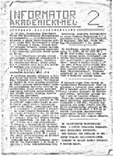 Informator Akademicki MEL [Wydział Mechaniczny Energetyki i Lotnictwa Politechniki Warszawskiej], nr 2