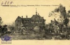 Trzebiechów / Trebschen; Sanatorium Trebschen, Kreis Züllichau, Patientenhaus, Südfront, Verbindungsgang u. Doctorhaus