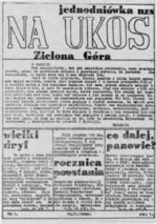 Na ukos: jednodniówka NZS, nr 8 (4.06.81)