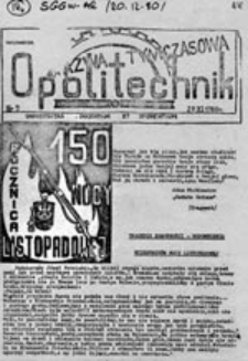 Opolitechnik: pismo społeczno-kulturalne NZS, wydanie nadzwyczajne (23.03.1981)
