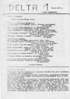 Delta: pismo polityczne, nr 1