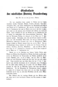 Glockenkarte der nördlichen Provinz Brandenburg