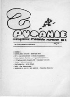 Pytanie: miesięcznik student&oacute;w medycyny, nr 2 (październik 1981)