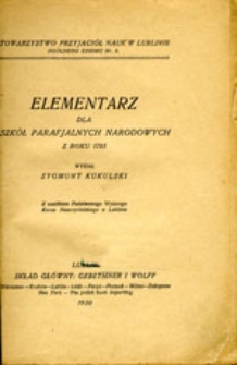 Elementarz dla szk&oacute;ł parafjalnych narodowych z roku 1785