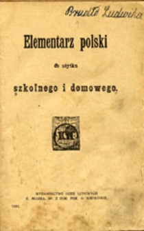 Elementarz polski do użytku szkolnego i domowego