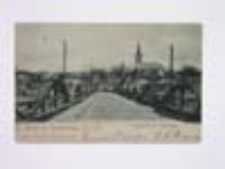 Cigacice / Tschicherzig; Totalsicht mit Oderbrűcke; Widok og&oacute;lny z mostu odrzańskiego