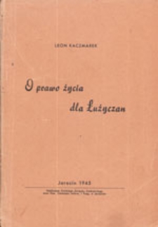 O prawo życia dla Łużyczan