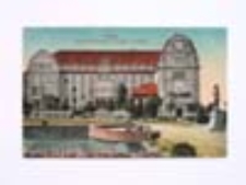 Głogów / Glogau; Realschule mit Denkmal Friedrichs des Großen