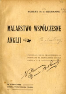 Malarstwo wsp&oacute;łczesne Anglii