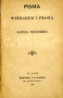 Pisma wierszem i prozą