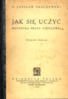 Jak się uczyć: metodyka pracy umysłowej