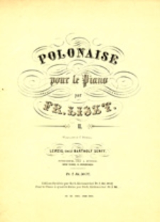Polonaise II: pour le piano par Fr. Liszt