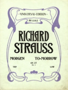 4 Lieder für eine Singstimme mit Begleitung des Pianoforte, op. 27 No 4 - Morgen