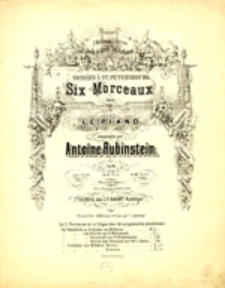 Six Morceaux pour le Piano: op. 44, heft 1