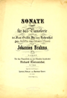 Sonate (Fmoll) für das Pianoforte; op 5