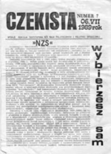 CZEKISTA: pismo "Niezależnego Zrzeszenia Student&oacute;w", nr 2 (22.XI.88)