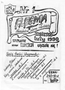 FLEGMA: Niezależne pismo młodzieży, nr 1 (luty 1990)
