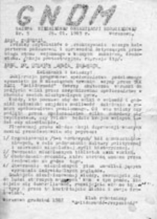 GNOM: Gazeta Niezależnej Organizacji Młodzieżowej, nr 3 (5.12.1982 r.)