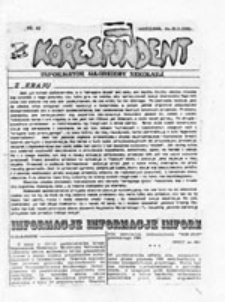 KORESPONDENT: informator młodzieżowy, nr 5 (10.02.1989 r.)