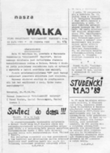 Nasza walka: pismo Organizacji "Solidarność Młodych", nr 1-2 (22 maja 1989 - 05 czerwca 1989)