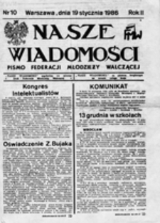 Nasze wiadomości: pismo Federacji Młodzieży Walczącej, nr 14 (26 maja 1986)