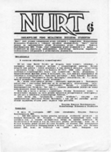 NURT: pismo studenckie, nr 1 (3.03.1989)