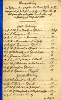 Rangordnung der sammtlichen Schuler des Zullichauischen Padagogiums nach ihrem sittlichen Werthe, und ihren schon erlangten Kenntnissen, zufolge der Herbstprufung im Jahre 1811