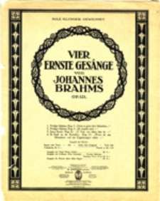 Vier ernste gesänge, Op. 121