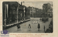 750 jähriges Weinbaujubiläum Grünberg i. Schl., 14. October 1900: Eröffnung des Festzuges und Begrüssung des Ministers