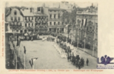 750 jähriges Weinbaujubiläum Grünberg i. Schl., 14. October 1900: Bachuswagen und Winzergruppe