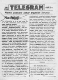 Telegram: pismo uczniów szkół średnich Torunia, nr 1 (XII 1988)