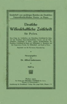 Deutsche Wissenschaftliche Zeitschrift f&uuml;r Polen: Neue Folge der Zeitschriften der Historischen Gesellschaft f&uuml;r Posen und des Deutschen Naturwissenschaftlichen Vereins f&uuml;r Gro&szlig;polen, zugleich Ver&ouml;ffentlichung der Deutschen Gesellschaft f&uuml;r Kunst und Wissenschaft in Bromberg und des Coppernicus-Vereins f&uuml;r Wissenschaft und Kunst in Thorn, Heft 9