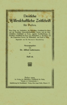 Deutsche Wissenschaftliche Zeitschrift f&uuml;r Polen: Neue Folge der Zeitschriften der Historischen Gesellschaft f&uuml;r Posen und des Deutschen Naturwissenschaftlichen Vereins f&uuml;r Gro&szlig;polen, zugleich Ver&ouml;ffentlichung der Deutschen Gesellschaft f&uuml;r Kunst und Wissenschaft in Bromberg und des Coppernicus-Vereins f&uuml;r Wissenschaft und Kunst in Thorn, Heft 16