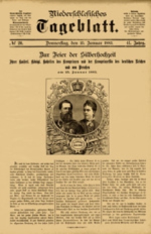 Niederschlesisches Tageblatt, no 20 (Donnerstag, den 25. Januar 1883)