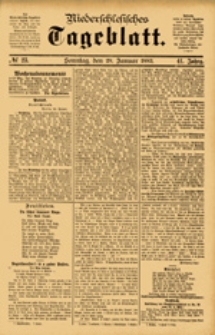 Niederschlesisches Tageblatt, no 23 (Sonntag, den 28. Januar 1883)