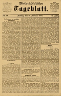 Niederschlesisches Tageblatt, no 39 (Freitag, den 16. Februar 1883)