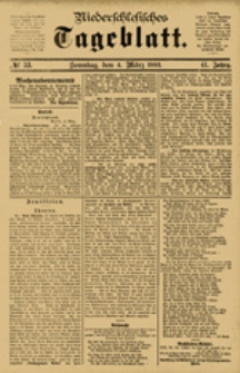 Niederschlesisches Tageblatt, no 53 (Sonntag, den 4. März 1883)