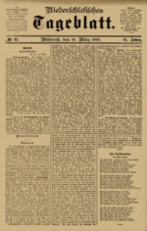 Niederschlesisches Tageblatt, no 61 (Mittwoch, den 14. März 1883)