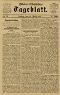 Niederschlesisches Tageblatt, no 73 (Freitag, den 30. März 1883)