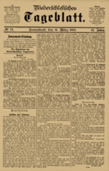 Niederschlesisches Tageblatt, no 74 (Sonnabend, den 31. März 1883)