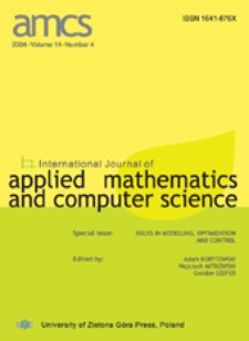 International Journal of Applied Mathematics and Computer Science (AMCS) 2004, volume 14, number 4