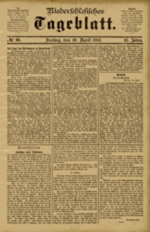 Niederschlesisches Tageblatt, no 90 (Freitag, den 20. April 1883)